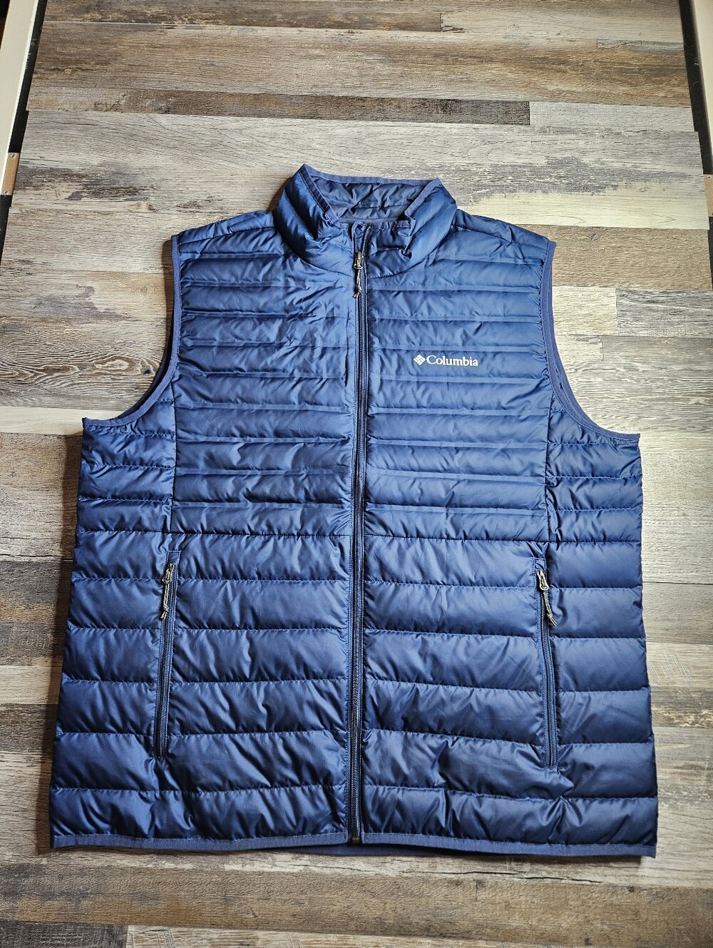Columbia Men's Silver Falls Puffer Vest 660 Duck Down Navy Blue XL - Picture 1 of 11